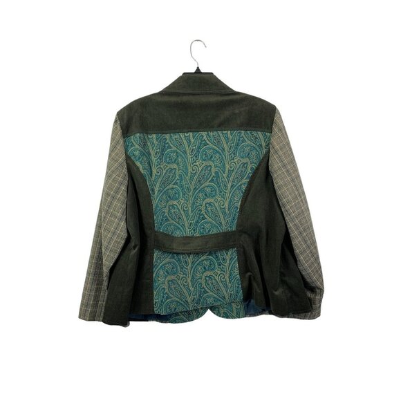 CJ Banks Women's Emerald Essence Plaid Blazer - Picture 2 of 9